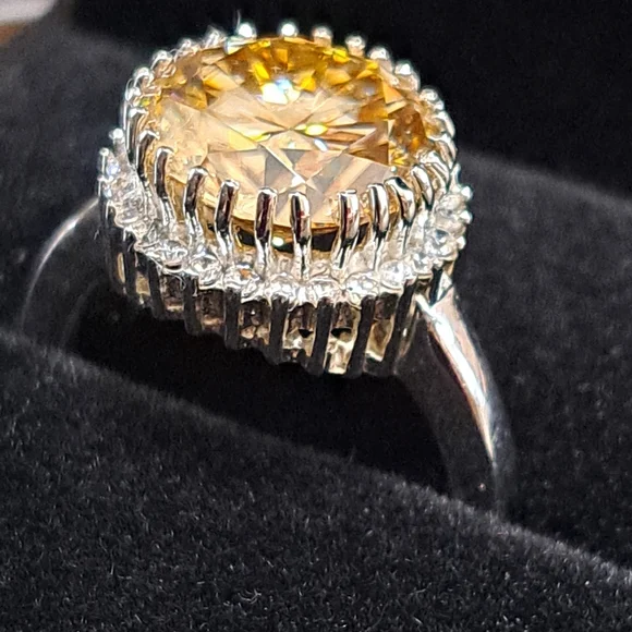 *CERTIFIED* GORGEOUS 5 CT NATURAL CHAMPAGNE HPHT DIAMOND SOLITAIRE RING SIZE 8